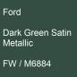 Preview: Ford, Dark Green Satin Metallic, FW / M6884.